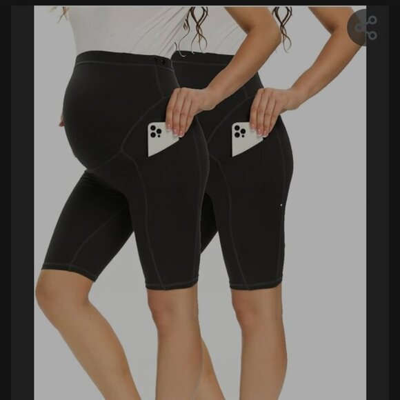 ❄3/$26 Xmas sale❄ NWT Maternity Leopard Yoga Shorts - Picture 3 of 5